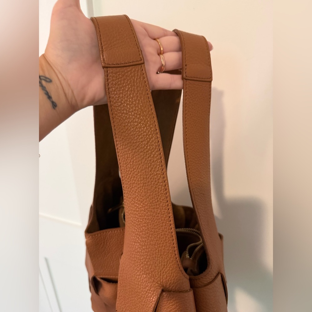 Brown Woven Leather Tote Bag - Picture 6 of 15